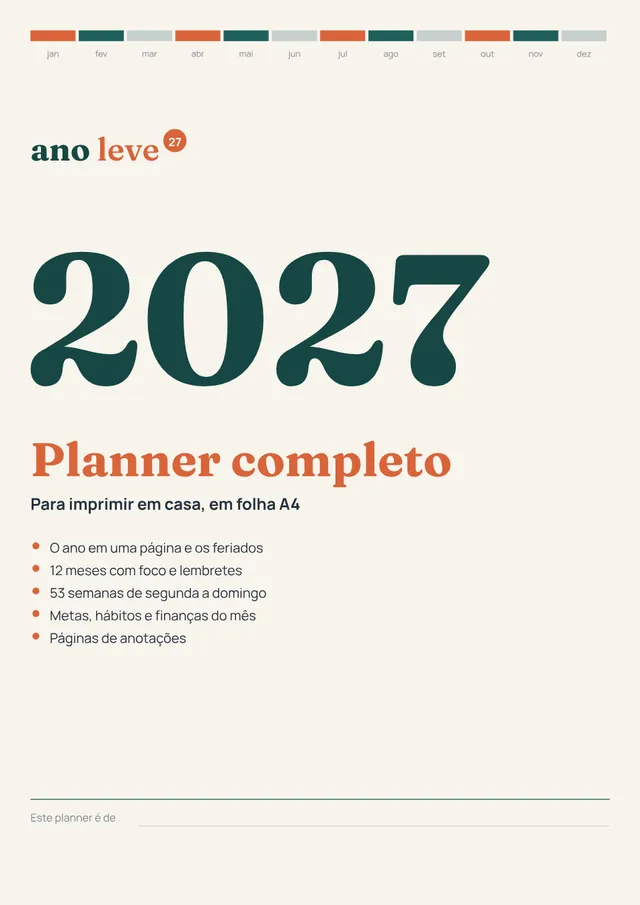 Capa: Planner 2027 completo